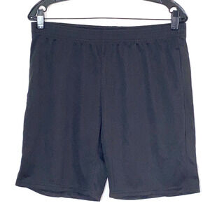 Real Essentials Shorts Mens Large Black Active Athletic Shorts Stretchy